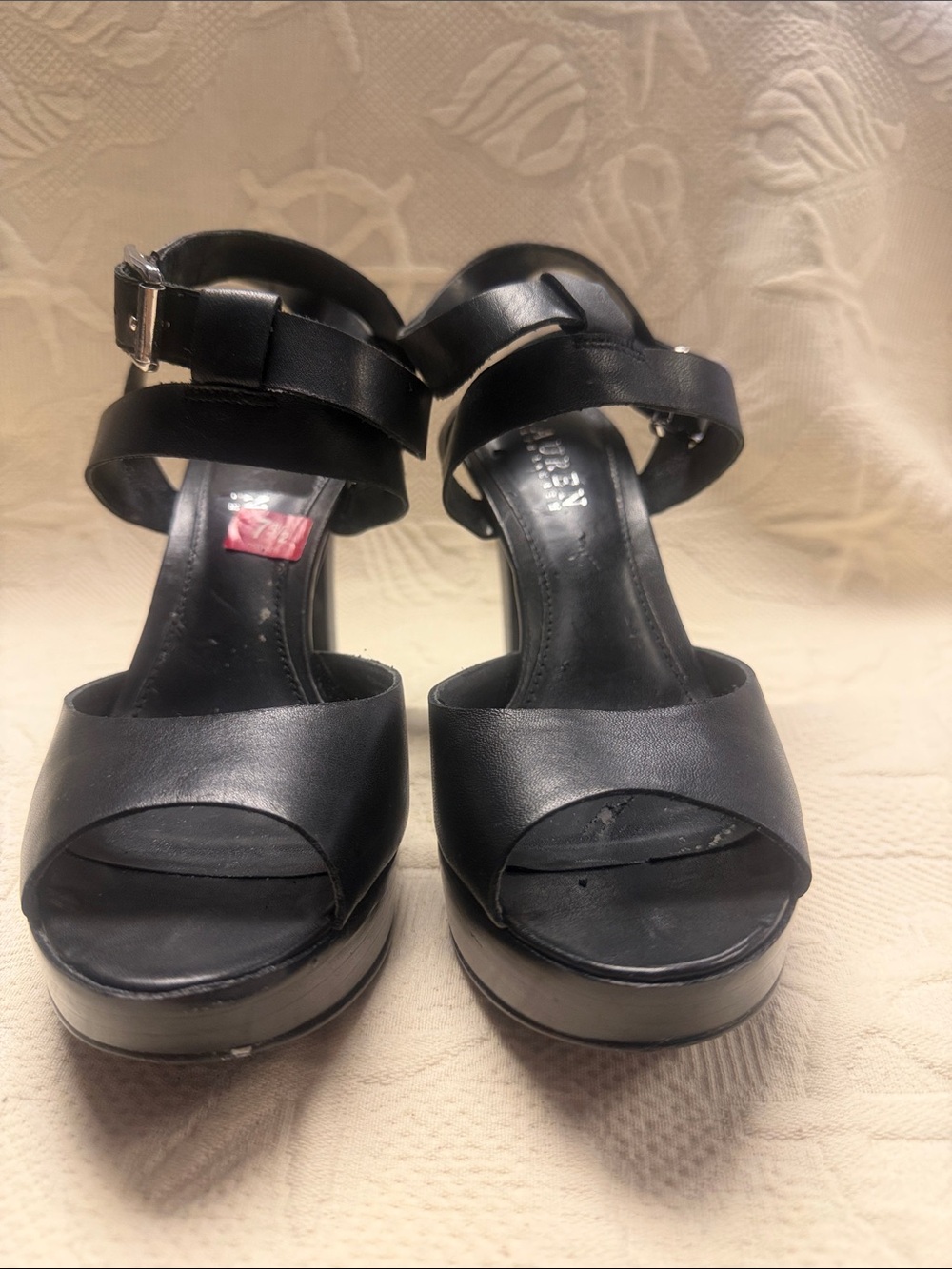 Ralph Lauren platform heeled sandals 7.5